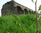 Historische Rheinbruecke bei Wesel